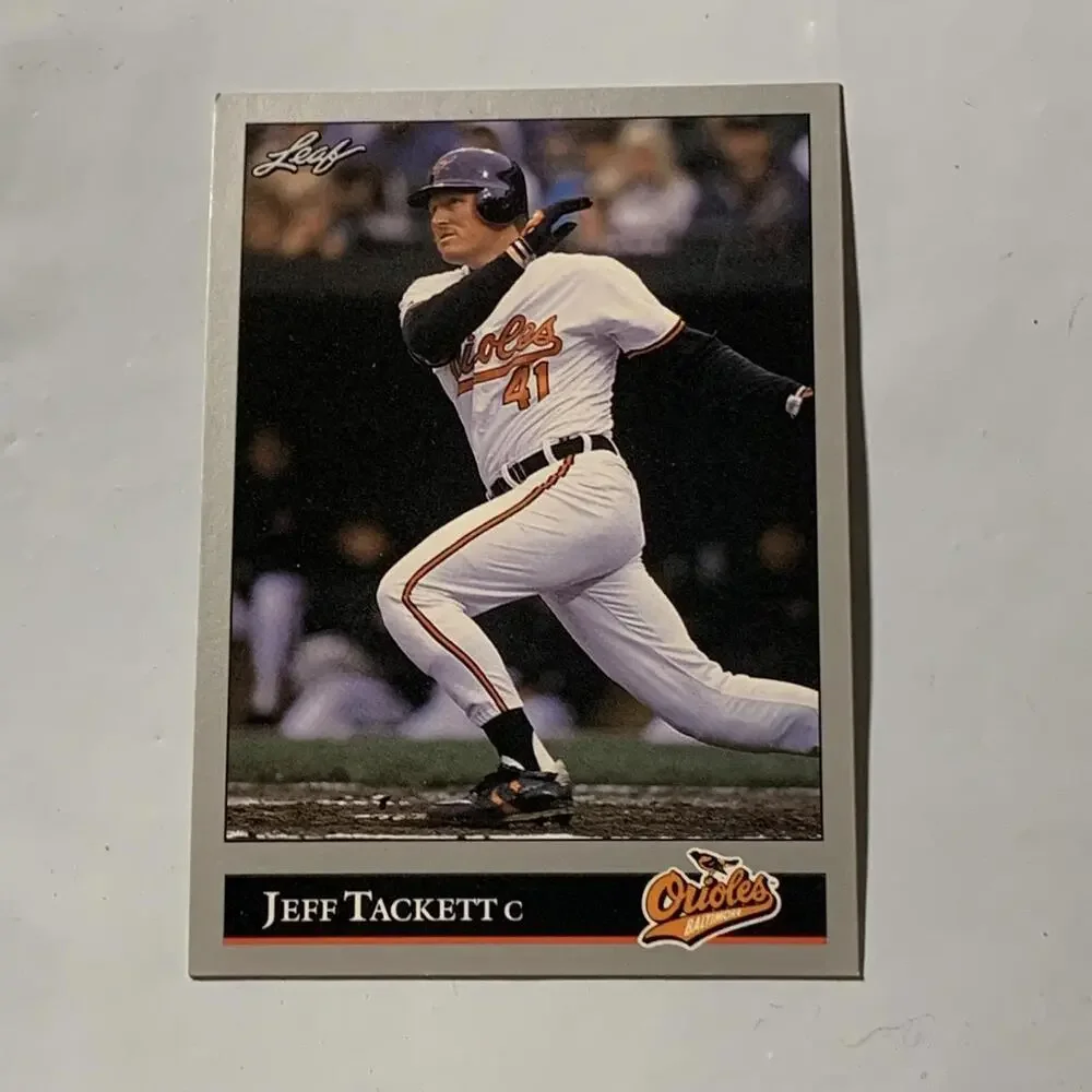 1992 Leaf Jeff Tackett Baltimore Orioles Baseball Card‎ #411